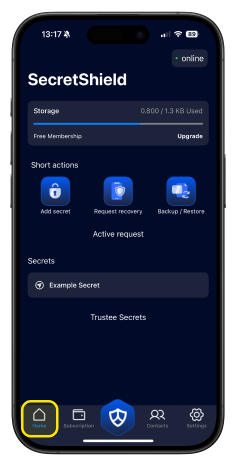 SecretShield Home Screenshot